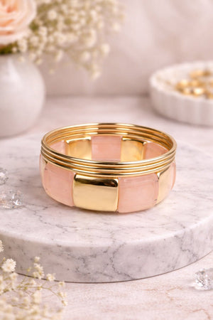Pink and Goldtone SoHo Stack Bracelet Set - Wholesale Accessory Market