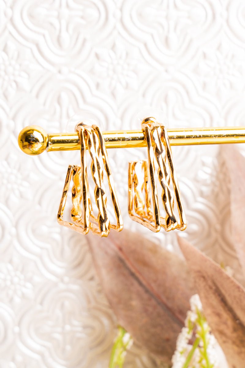 Live Your Best Life Goldtone Earrings - Wholesale Accessory Market