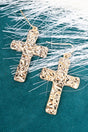 Cross Your Mind Goldtone Earrings - Wholesale Accessory Market