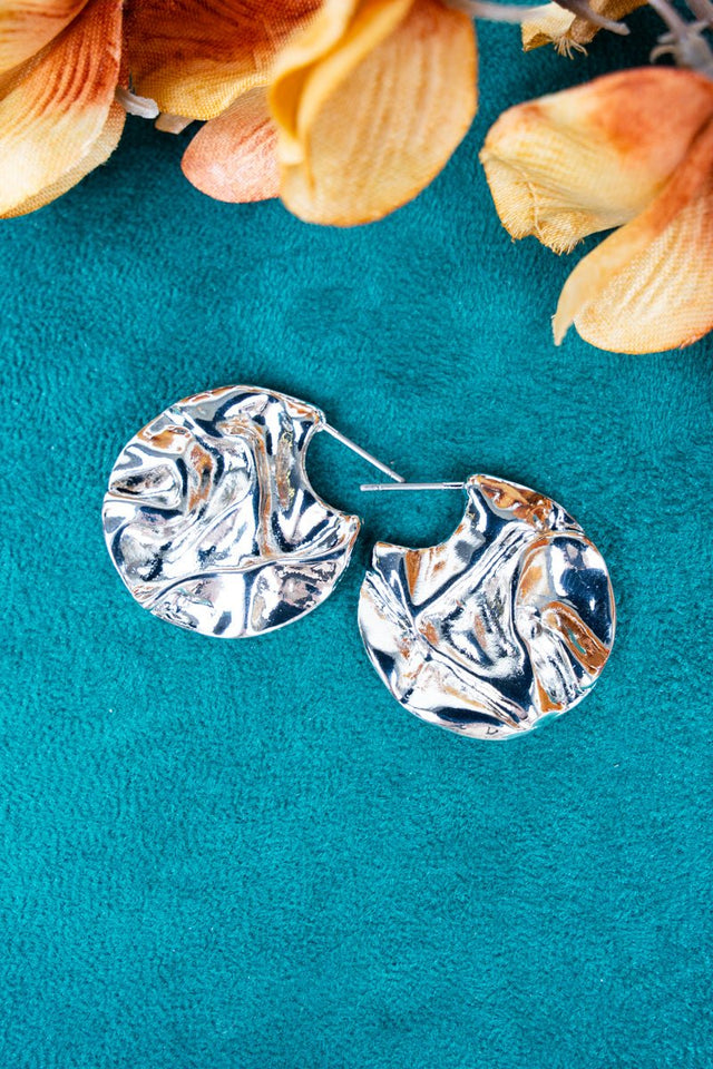 Fifth Avenue Affair Silvertone Disk Earrings - Wholesale Accessory Market