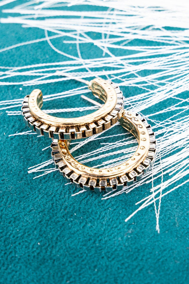 Slay Status Goldtone & Silvertone Hoop Earrings - Wholesale Accessory Market