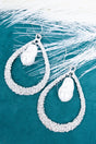 Cordova Pearl Silvertone Teardrop Earrings - Wholesale Accessory Market