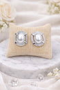 Moonlit Meeting Pearl and Silvertone Earrings - Wholesale Accessory Market