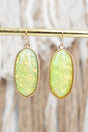SALE! Elevated Edge Mint Opal Goldtone Earrings - Wholesale Accessory Market
