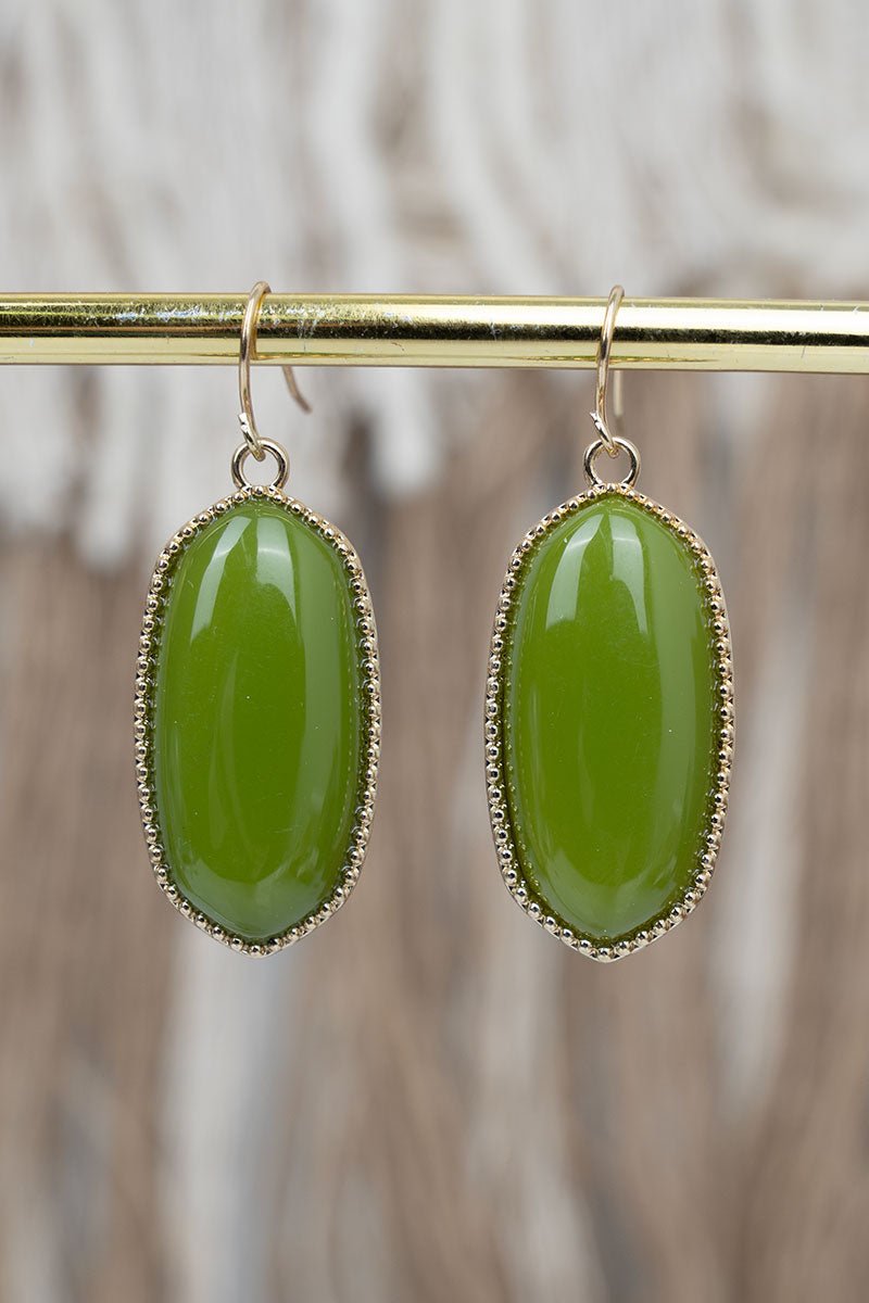 SALE! Elevated Edge Olive Goldtone Earrings - Wholesale Accessory Market