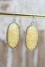 SALE! Elevated Edge Ivory Opal Silvertone Earrings - Wholesale Accessory Market