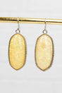 SALE! Elevated Edge Cream Opal Silvertone Earrings - Wholesale Accessory Market