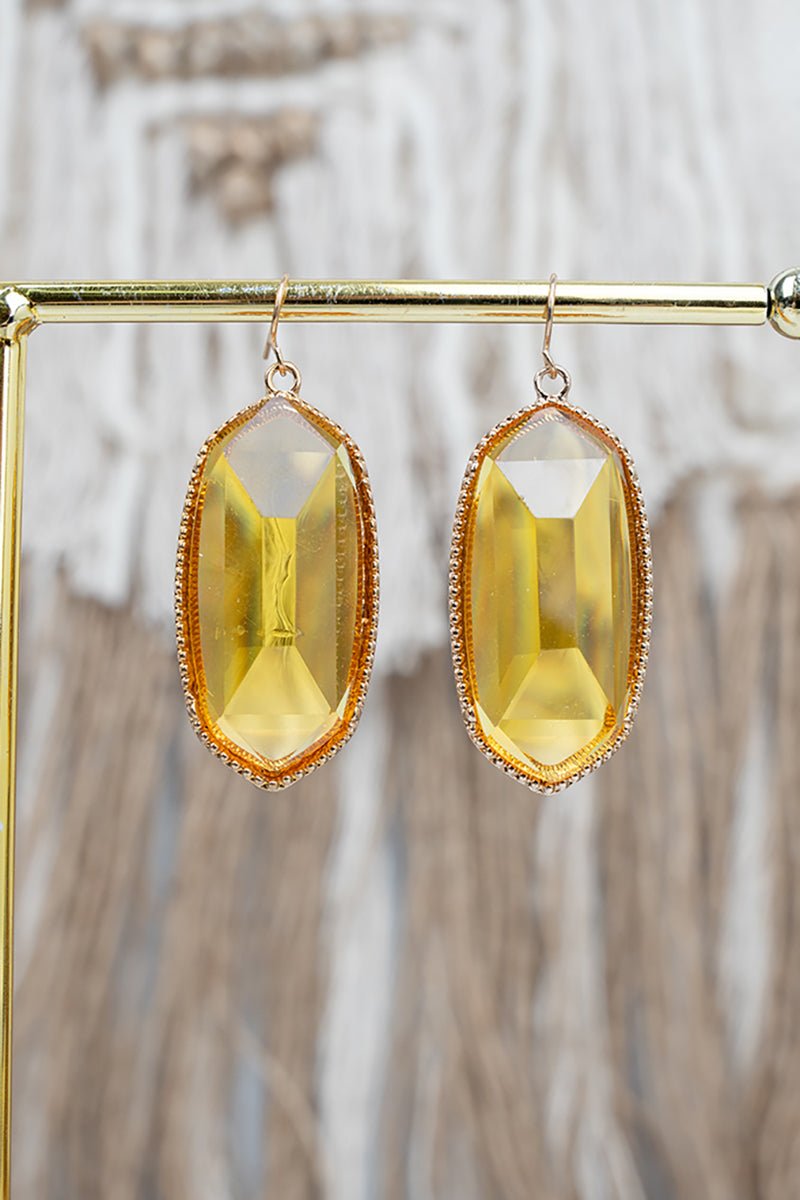 SALE! Mia Translucent Yellow Goldtone Earrings - Wholesale Accessory Market