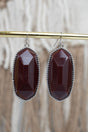 SALE! Mia Burgundy Silvertone Earrings - Wholesale Accessory Market