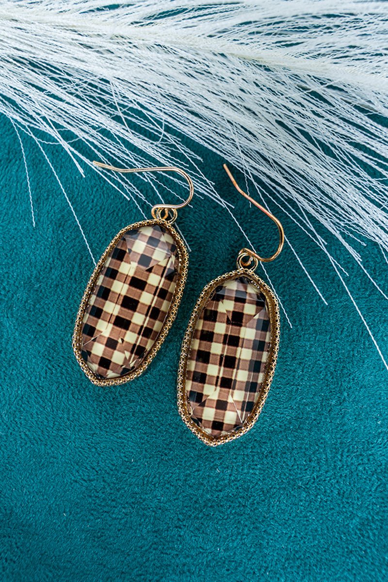 SALE! Lorelei Black & White Check Earrings - Wholesale Accessory Market