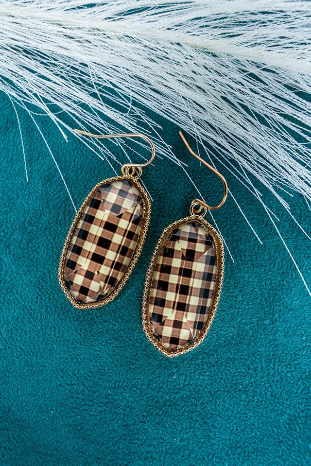 SALE! Lorelei Black & White Check Earrings - Wholesale Accessory Market