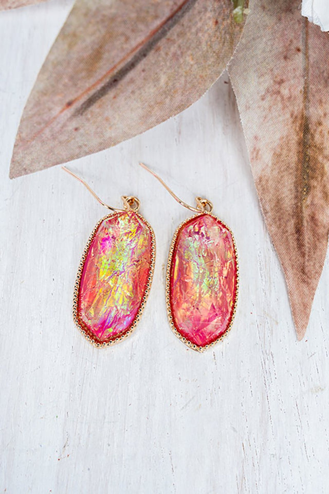 SALE! Lorelei Fuchsia Opal Earrings - Wholesale Accessory Market