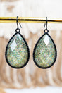 SALE! Flash Factor Silver & Black Teardrop Earrings - Wholesale Accessory Market