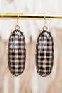 SALE! Brimley Buffalo Check Goldtone Earrings - Wholesale Accessory Market