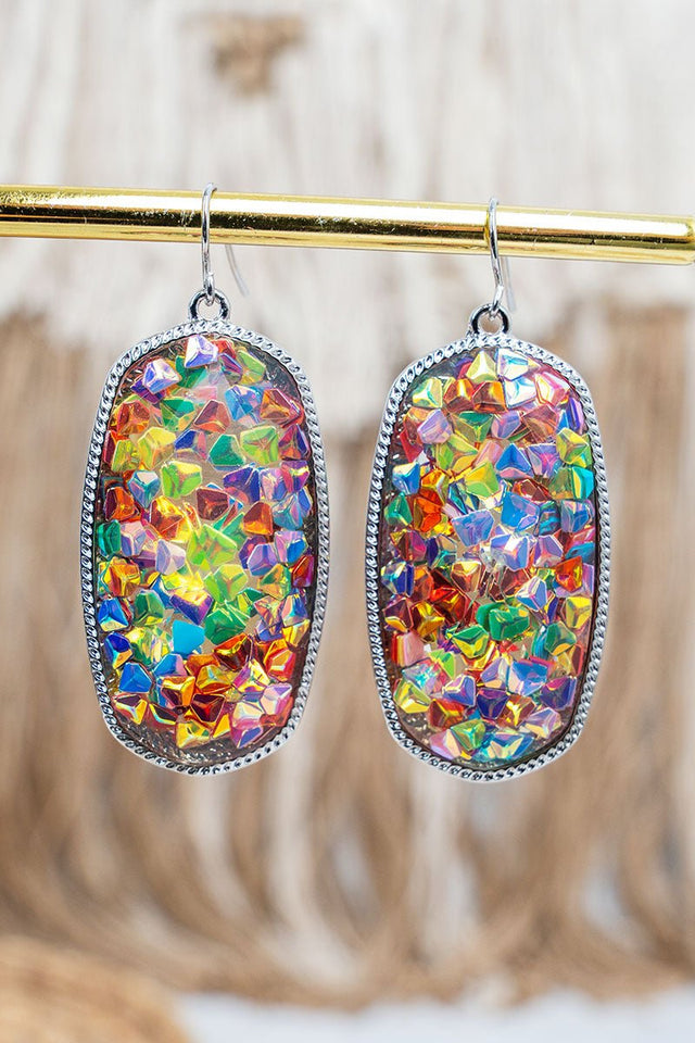 SALE! Brighter Than Ever Multi - Color Silvertone Earrings - Wholesale Accessory Market