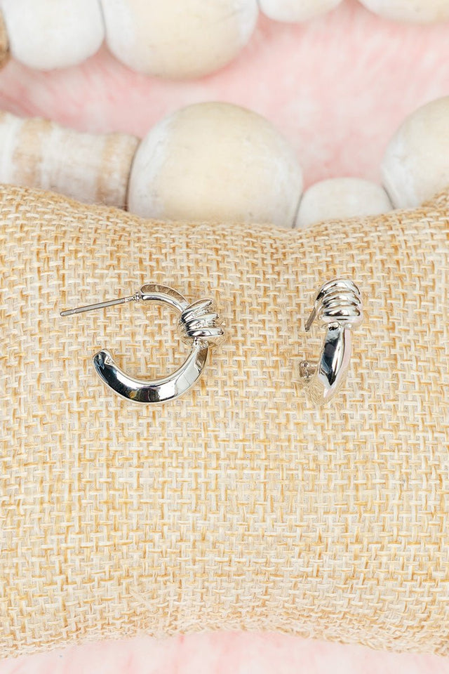 Milan Muse Silvertone Hoop Earrings - Wholesale Accessory Market