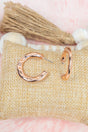 The Glam Appointment Rose Goldtone Hoop Earrings - Wholesale Accessory Market