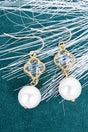 Glam Girl Era Clear Clover Earrings - Wholesale Accessory Market