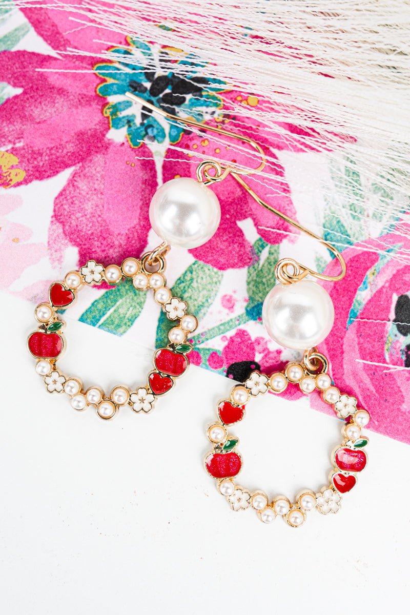Freshly Picked Pearl & Goldtone Earrings - Wholesale Accessory Market