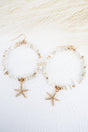 Ivory Chip Stone Stellar Sea Goldtone Earrings - Wholesale Accessory Market