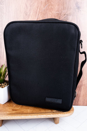 NGIL Church Days Black and Brown Canvas Bible Cover - Wholesale Accessory Market
