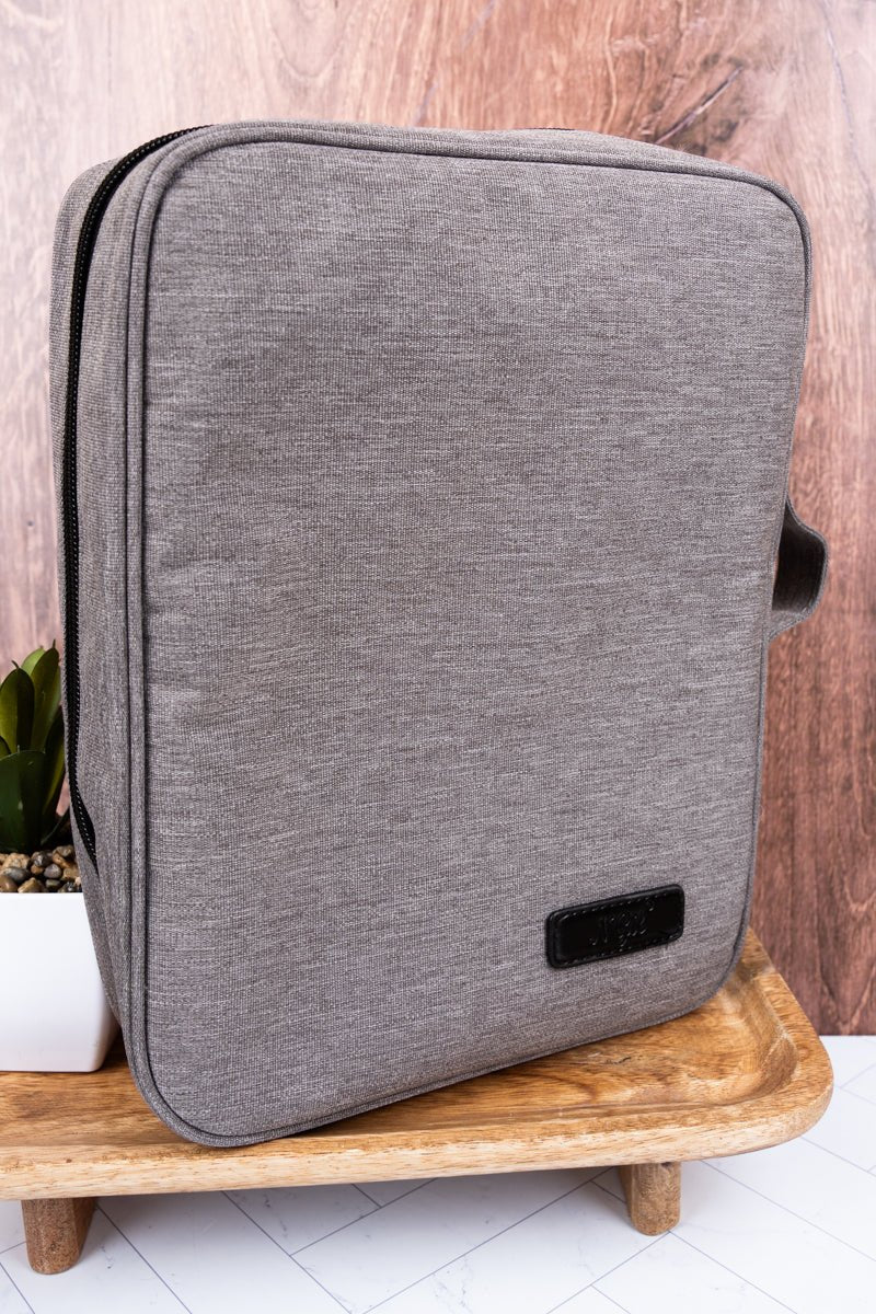 NGIL Church Days Gray and Black Canvas Bible Cover - Wholesale Accessory Market