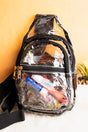 NGIL Black Trimmed Clear Small Rylee Sling Bag - Wholesale Accessory Market