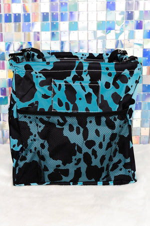 NGIL Turquoise Milkin' It Mini Collapsible Haul-It-All Basket with Mesh Pockets - Wholesale Accessory Market