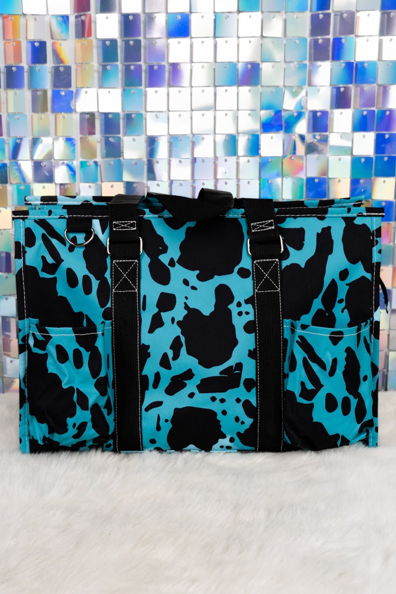 NGIL Turquoise Milkin' It Utility Tote with Black Trim - Wholesale Accessory Market