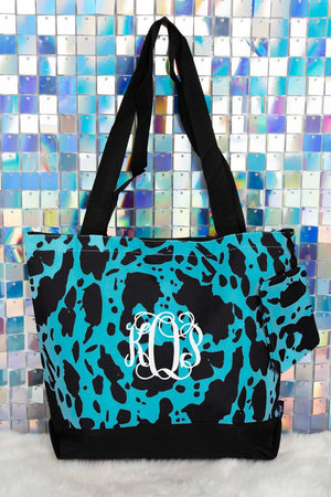 NGIL Turquoise Milkin' It with Black Trim Tote Bag - Wholesale Accessory Market