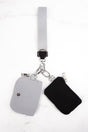 NGIL Black and Gray Dual Pouch Wristlet - Wholesale Accessory Market