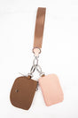 NGIL Khaki and Brown Dual Pouch Wristlet - Wholesale Accessory Market