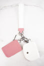 NGIL Pink and White Dual Pouch Wristlet - Wholesale Accessory Market