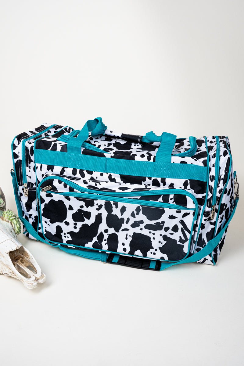 Deja Moo Turquoise Duffle Bag 23" - Wholesale Accessory Market