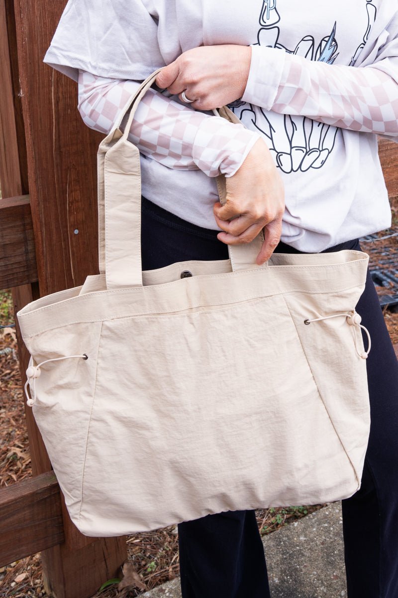 NGIL Ivory Shoreview Side Cinched Tote Bag - Wholesale Accessory Market