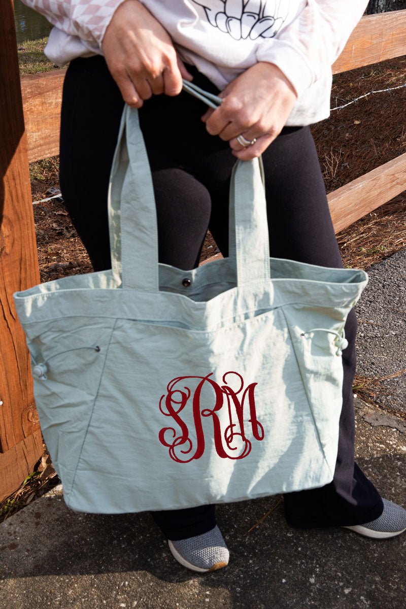 NGIL Light Green Shoreview Side Cinched Tote Bag - Wholesale Accessory Market