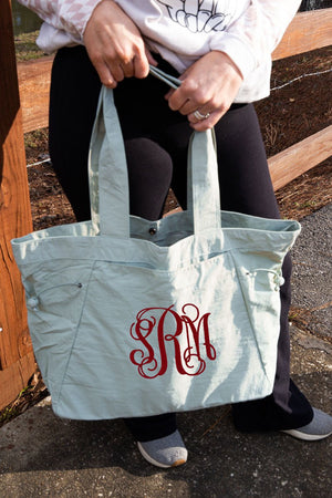 NGIL Light Green Shoreview Side Cinched Tote Bag - Wholesale Accessory Market