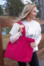 NGIL Raspberry Shoreview Side Cinched Tote Bag - Wholesale Accessory Market