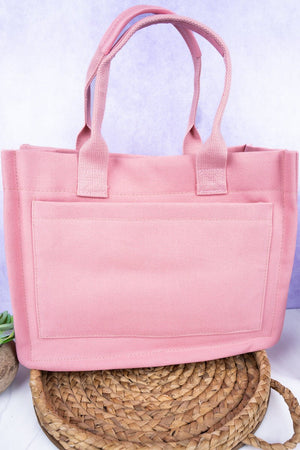 NGIL Pink Laurel Bay Small Canvas Tote - Wholesale Accessory Market