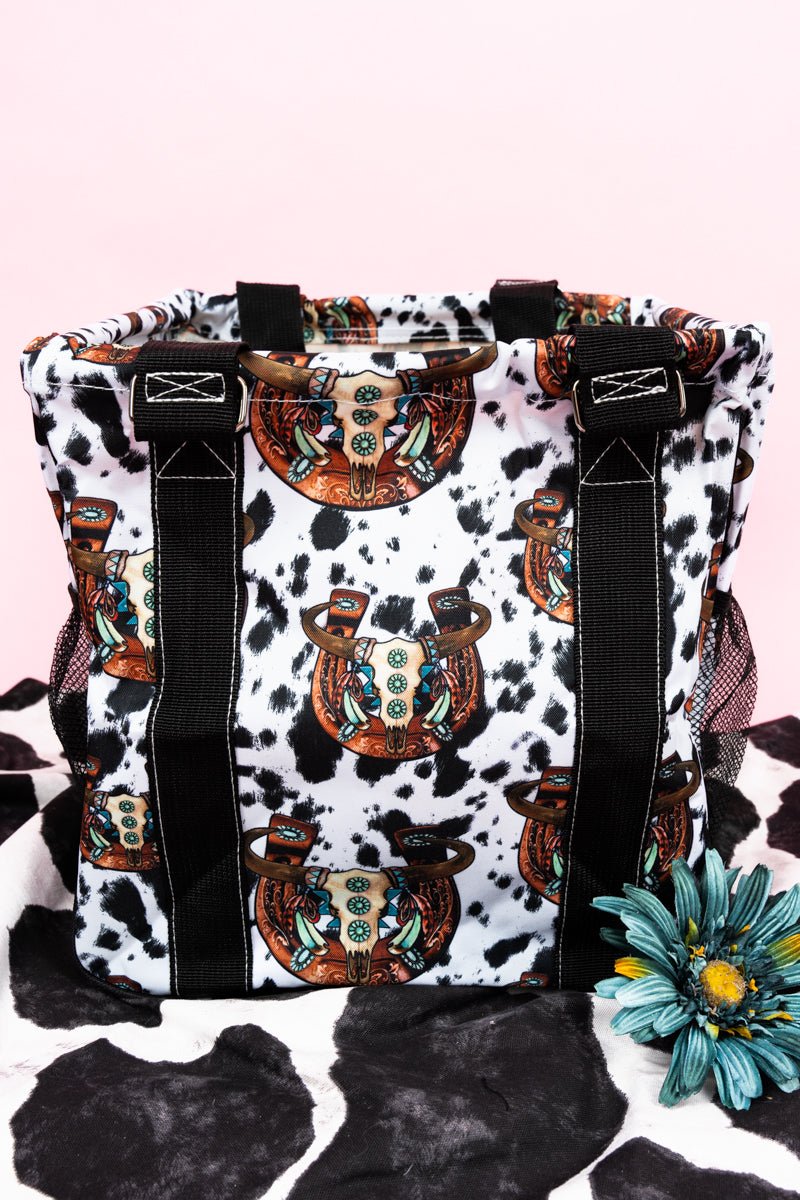 Corpus Christi Cow Mini Collapsible HaulItAll Basket with Mesh