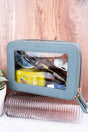 NGIL Clear The Way Blue Faux Leather Toiletry Case - Wholesale Accessory Market