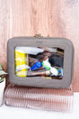 NGIL Clear The Way Dark Silver Faux Leather Toiletry Case - Wholesale Accessory Market