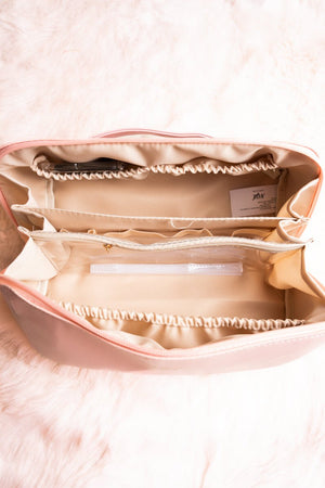 NGIL Morning Ready Pink Large Expandable Cosmetic Bag - Wholesale Accessory Market