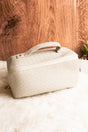 NGIL Morning Ready Woven Cream Medium Expandable Cosmetic Bag - Wholesale Accessory Market