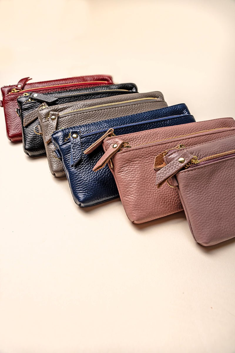 NGIL Red Genuine Leather Renae Wristlet - Wholesale Accessory Market