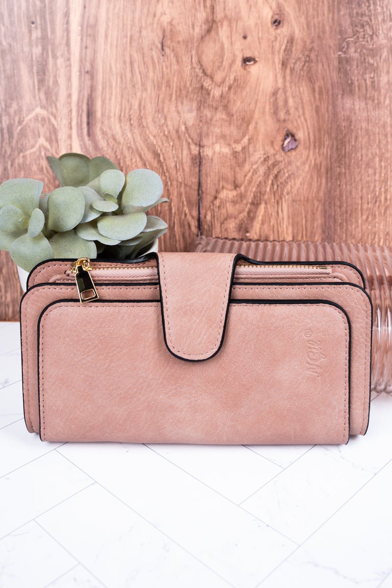 NGIL The Essentials Light Pink Faux Leather Wallet - Wholesale Accessory Market