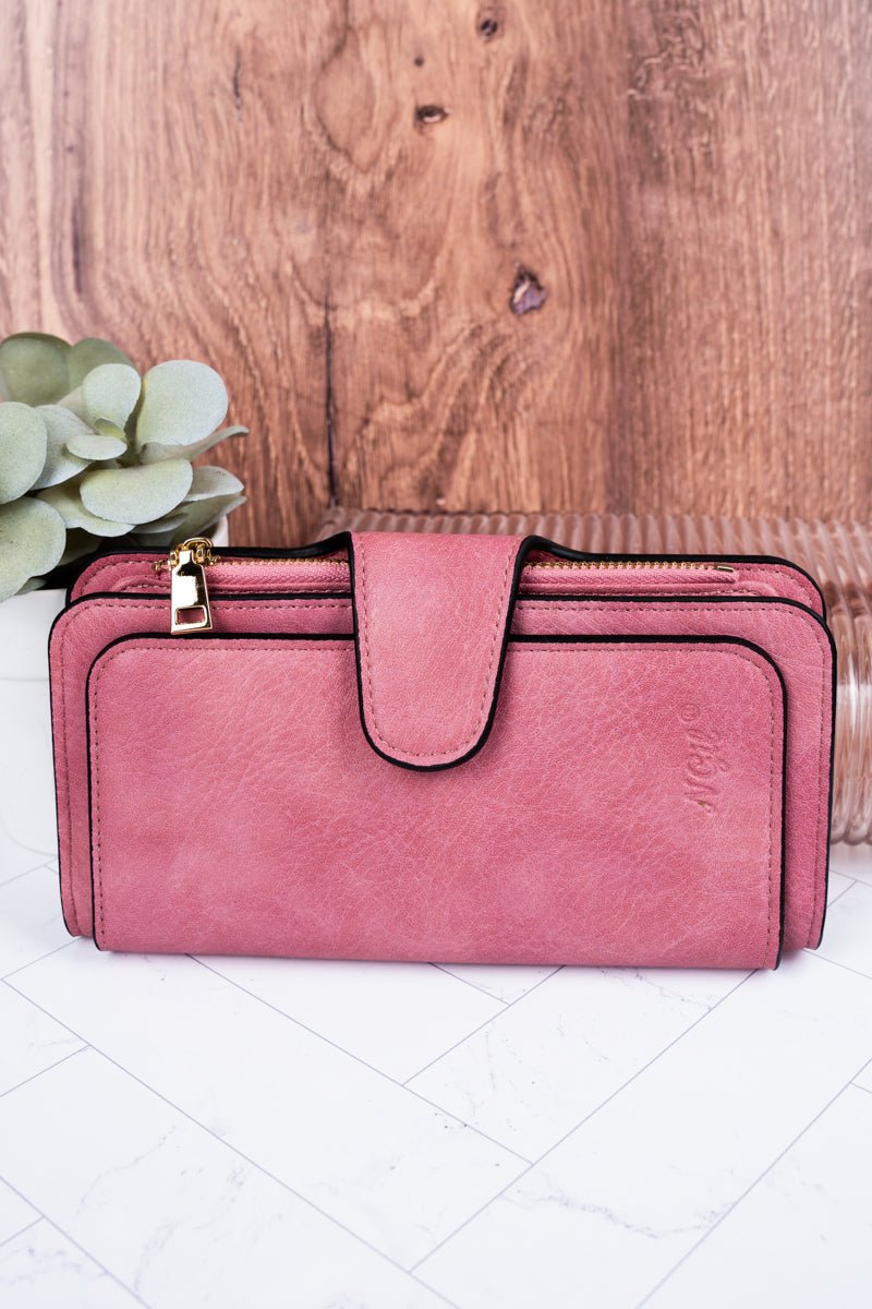 NGIL The Essentials Pink Faux Leather Wallet - Wholesale Accessory Market