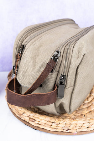 NGIL Beige Travel Ready Toiletry Bag - Wholesale Accessory Market