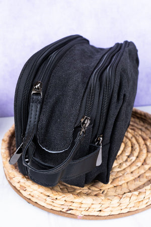NGIL Black Travel Ready Toiletry Bag - Wholesale Accessory Market