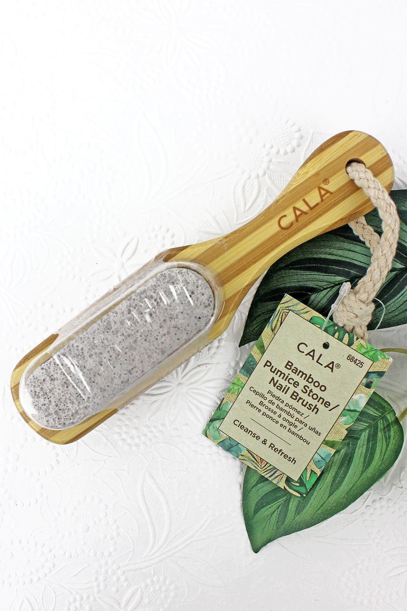 Bamboo Pumice Stone/Nail Brush - Wholesale Accessory Market
